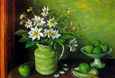 Green Jug and Apples