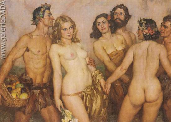 Norman Lindsay, Incantation Fine Art Reproduction Oil Painting