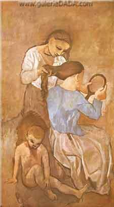 Pablo Picasso, La Coiffure Fine Art Reproduction Oil Painting