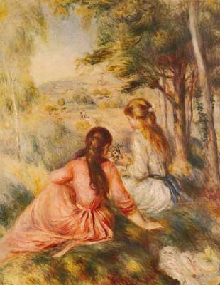 Pierre August Renoir, In the Meadow Fine Art Reproduction Oil Painting