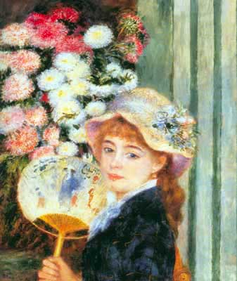 Pierre August Renoir, Lady with a Fan Fine Art Reproduction Oil Painting