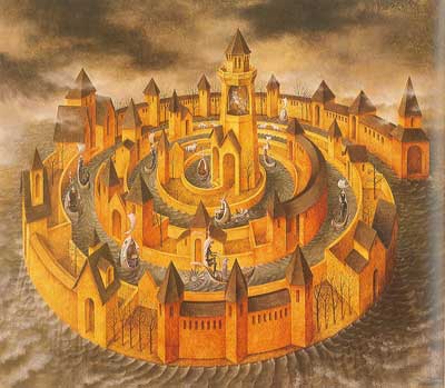 Remedios Varo, Spiral Transit Fine Art Reproduction Oil Painting