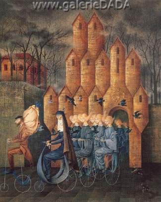 Remedios Varo, Toward the Tower Fine Art Reproduction Oil Painting