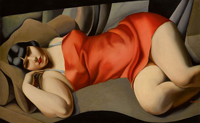 Tamara de Lempicka, The Pink Tunic Fine Art Reproduction Oil Painting