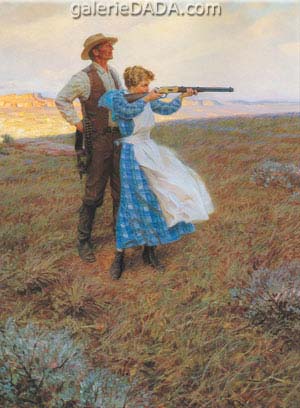 Tom Lovell, Target Practice Fine Art Reproduction Oil Painting