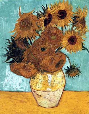 Vase with Twelve Sunflowers