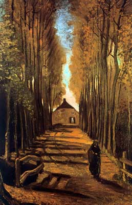 Avenue of Poplars in Autumn