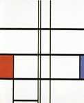 Piet Mondrian, Composition with Red and Blue Fine Art Reproduction Oil Painting