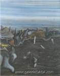 Yves Tanguy, The Dark Garden Fine Art Reproduction Oil Painting