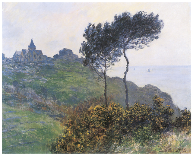 riproduzione-quadri-di Claude Monet Chiesa di Varengeville