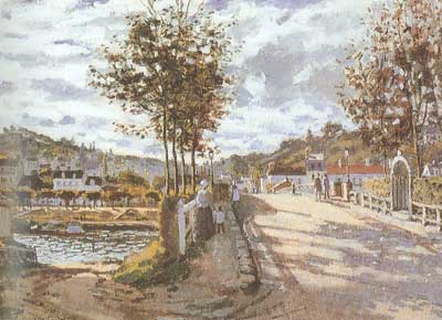 riproduzione-quadri-di Claude Monet Il ponte di Bougival