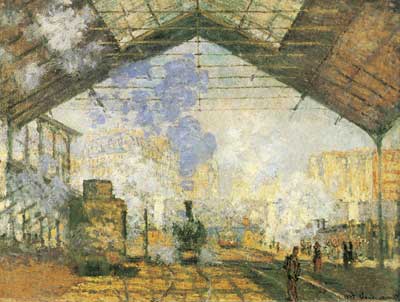 riproduzione-quadri-di Claude Monet Il santo - Stazione di Lazare