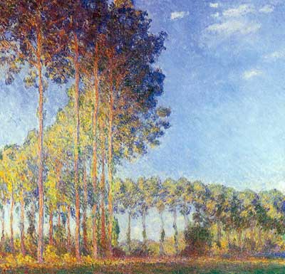 riproduzione-quadri-di Claude Monet Poplars sulle Banche dell'Epte