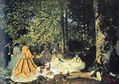 riproduzione-quadri-di Claude Monet Pranzo sul Grass