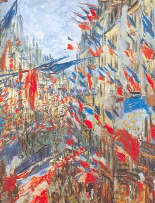 riproduzione-quadri-di Claude Monet Rue Saint - Denis 30 giugno 1878 Celebrazione