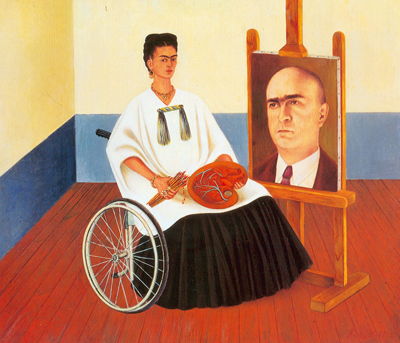 riproduzione-quadri-di Frida Kahlo Self - Ritratto con il dottor Farill