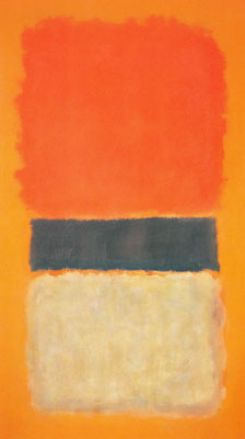 riproduzione-quadri-di Mark Rothko Arancio, oro e nero