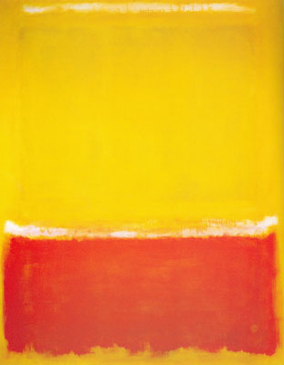 riproduzione-quadri-di Mark Rothko Bianco, Giallo, Rosso su Giallo