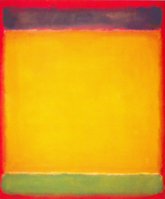 riproduzione-quadri-di Mark Rothko Blu, Giallo, Verde su Rosso