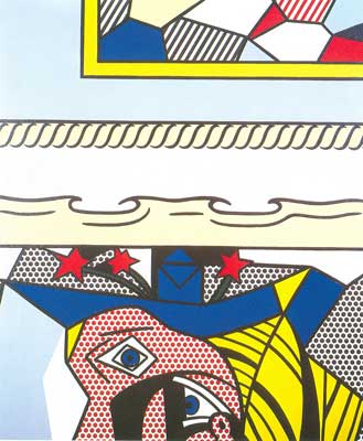 riproduzione-quadri-di Roy Lichtenstein Due dipinti con Dado