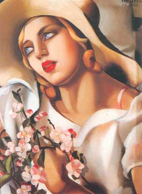 riproduzione-quadri-di Tamara de Lempicka Il cappello di paglia