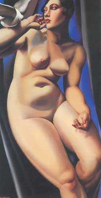 riproduzione-quadri-di Tamara de Lempicka Nudo con colomba