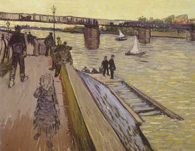 riproduzione-quadri-di Vincent Van Gogh Il ponte di Trinquetaille ad Arles