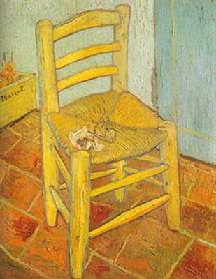 riproduzione-quadri-di Vincent Van Gogh La sedia e il Pipe