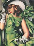 Riproduzione quadri di Tamara de Lempicka Giovane Signora con Gloves